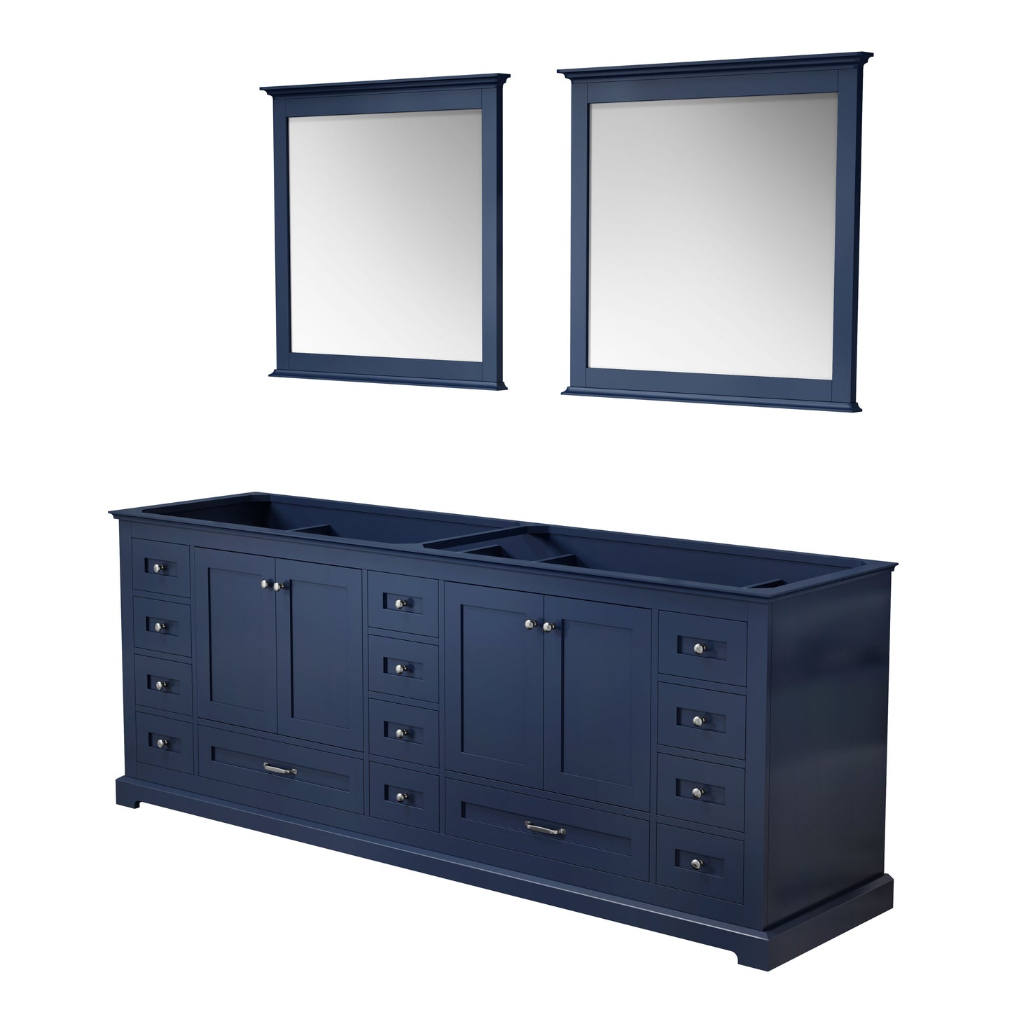 Dukes 84 in. W x 22 in. D Navy Blue Double Bath Vanity