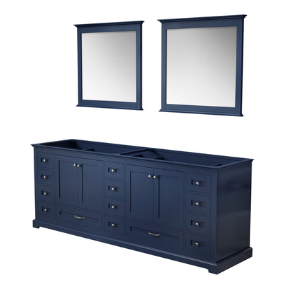 Dukes 84 in. W x 22 in. D Navy Blue Double Bath Vanity