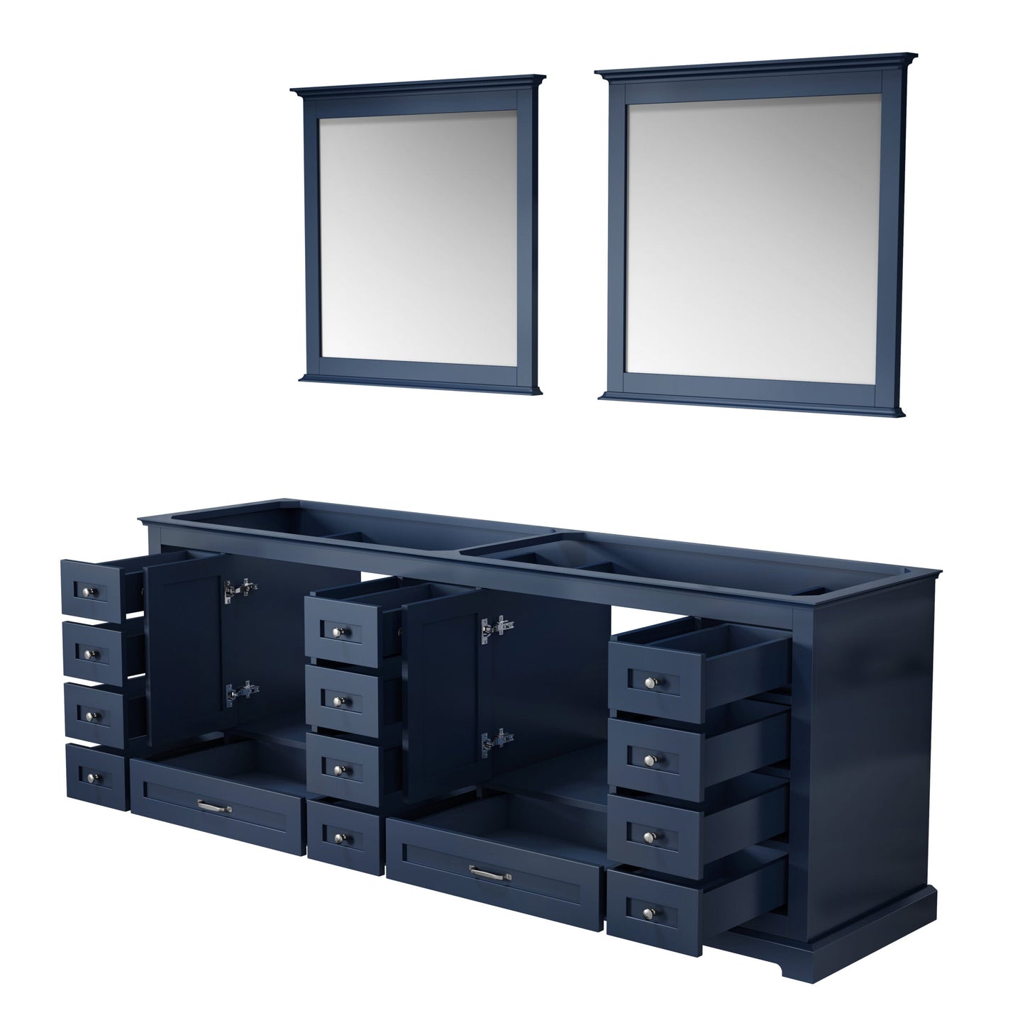 Dukes 84 in. W x 22 in. D Navy Blue Double Bath Vanity