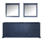 Dukes 84 in. W x 22 in. D Navy Blue Double Bath Vanity