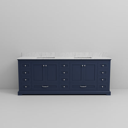 Dukes 84 in. W x 22 in. D Navy Blue Double Bath Vanity