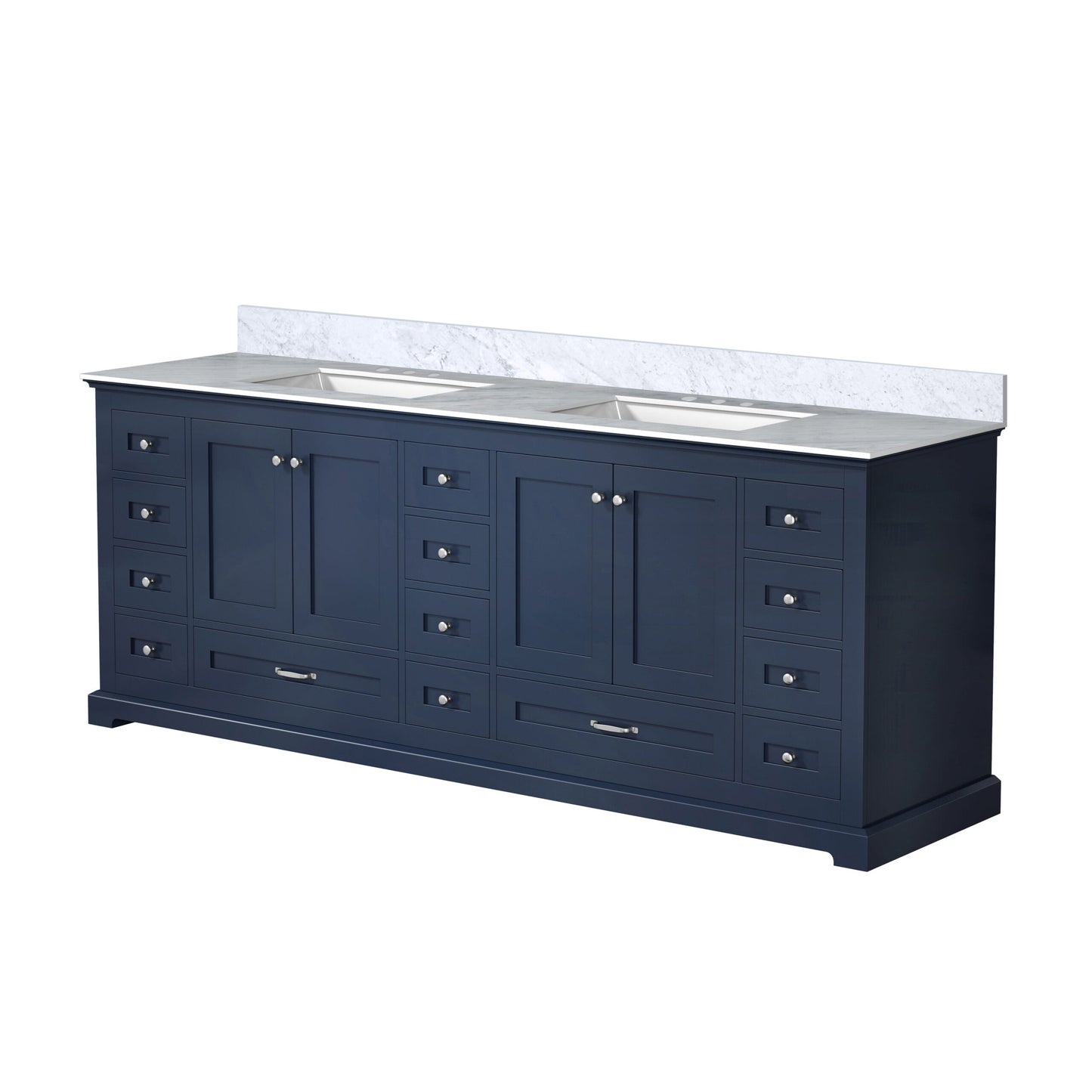 Dukes 84 in. W x 22 in. D Navy Blue Double Bath Vanity