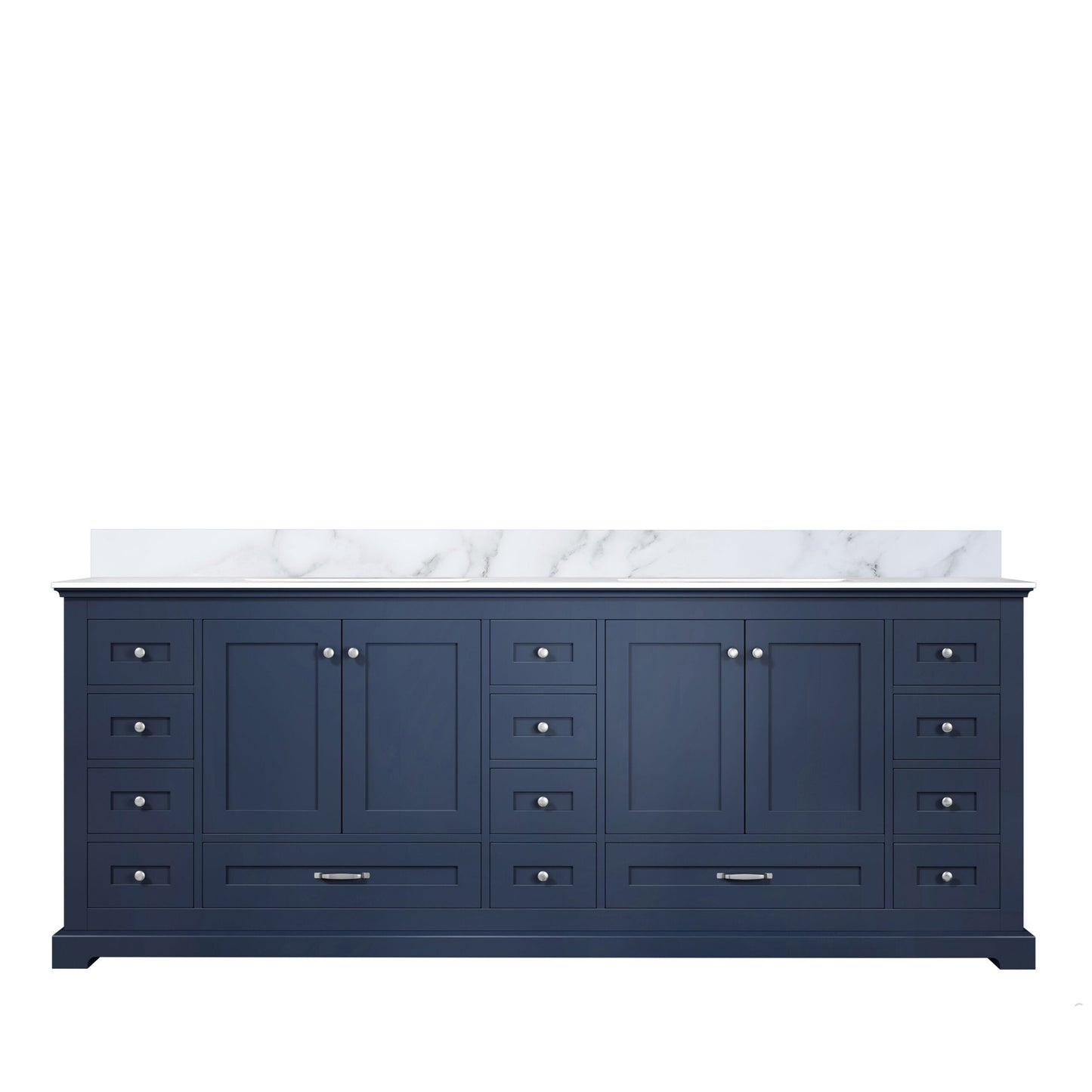 Dukes 84 in. W x 22 in. D Navy Blue Double Bath Vanity