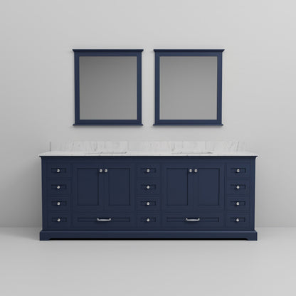 Dukes 84 in. W x 22 in. D Navy Blue Double Bath Vanity