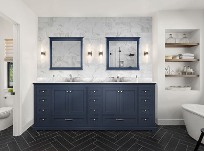 Dukes 84 in. W x 22 in. D Navy Blue Double Bath Vanity