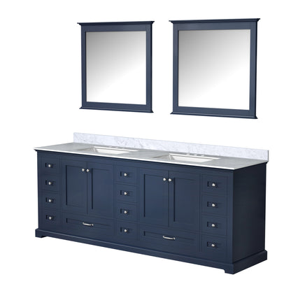 Dukes 84 in. W x 22 in. D Navy Blue Double Bath Vanity