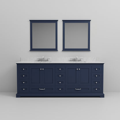 Dukes 84 in. W x 22 in. D Navy Blue Double Bath Vanity