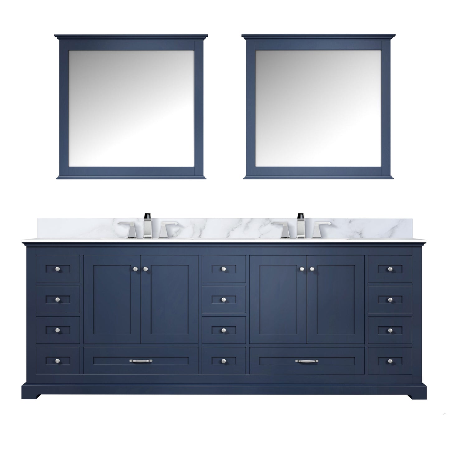 Dukes 84 in. W x 22 in. D Navy Blue Double Bath Vanity
