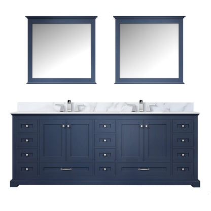 Dukes 84 in. W x 22 in. D Navy Blue Double Bath Vanity