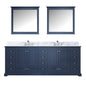 Dukes 84 in. W x 22 in. D Navy Blue Double Bath Vanity
