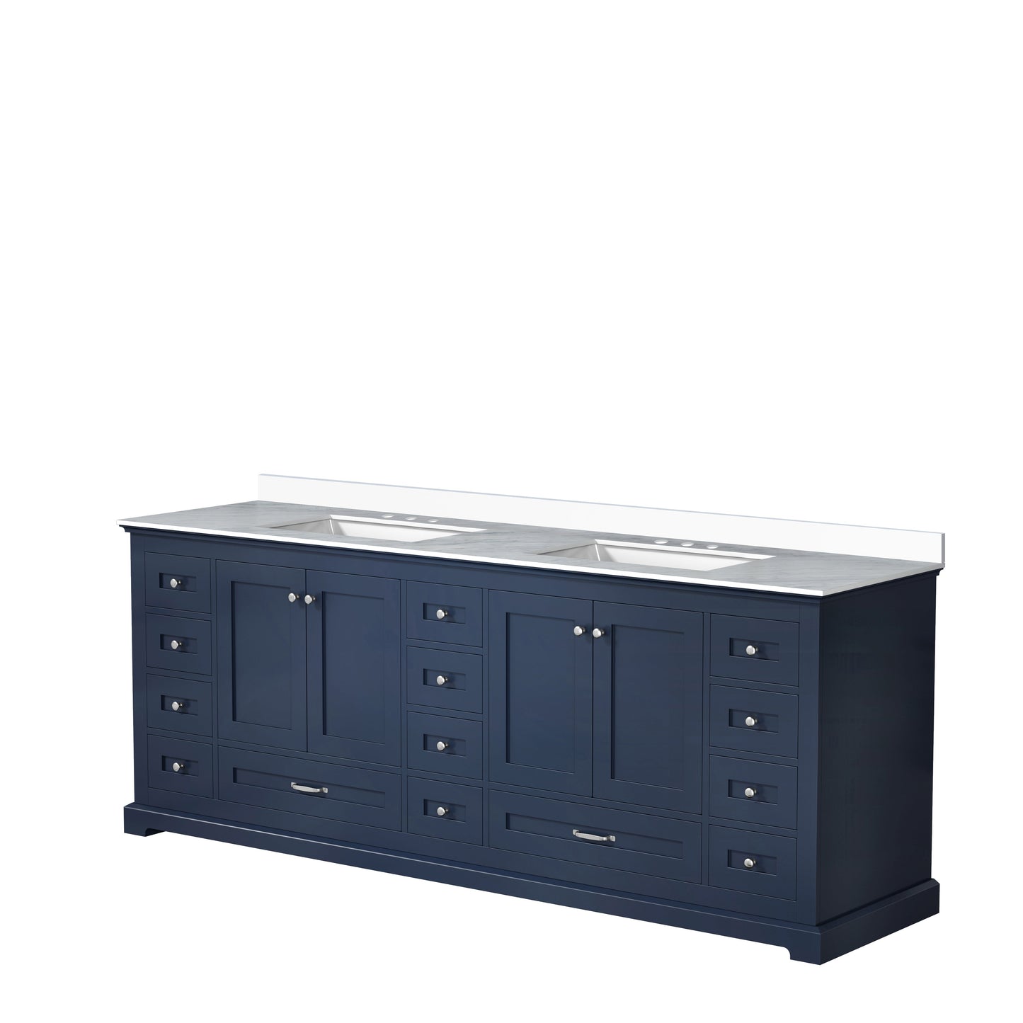 Dukes 84 in. W x 22 in. D Navy Blue Double Bath Vanity