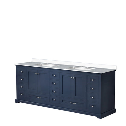Dukes 84 in. W x 22 in. D Navy Blue Double Bath Vanity