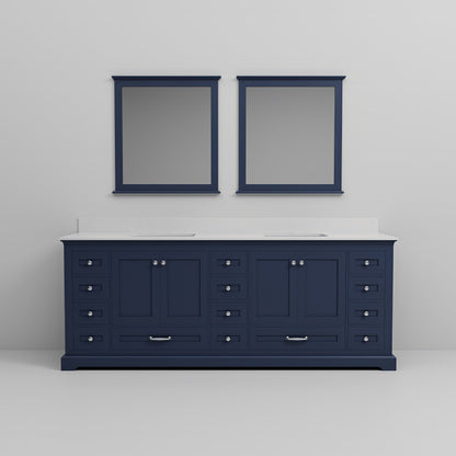 Dukes 84 in. W x 22 in. D Navy Blue Double Bath Vanity
