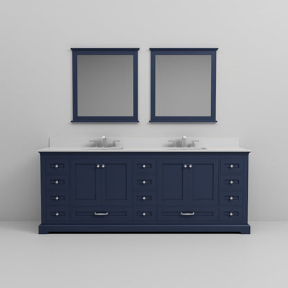 Dukes 84 in. W x 22 in. D Navy Blue Double Bath Vanity