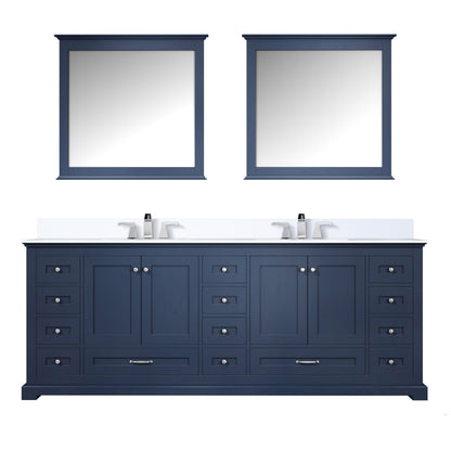 Dukes 84 in. W x 22 in. D Navy Blue Double Bath Vanity