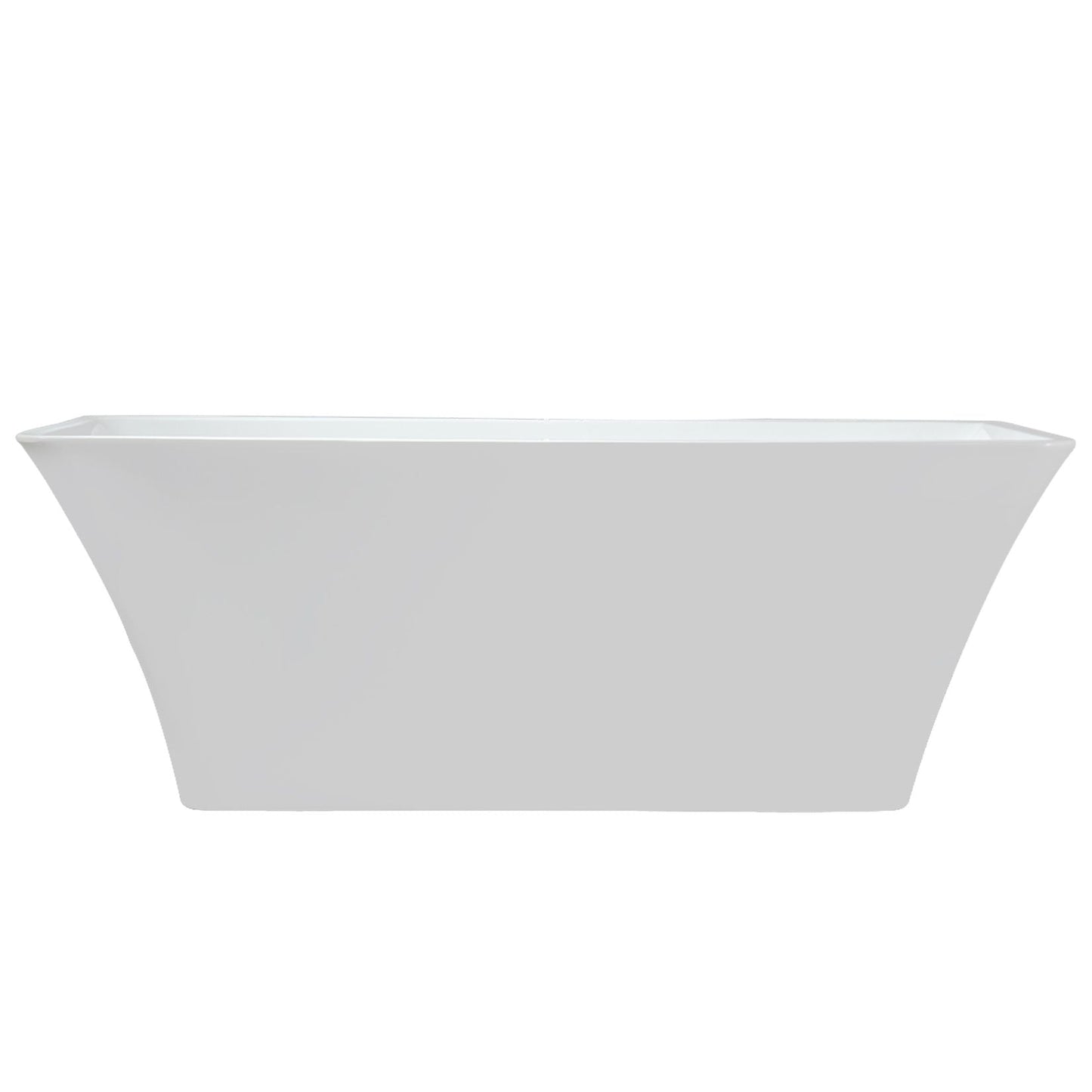 Vinter 59 in White Freestanding Acrylic Flatbottom Soaking Bathtub