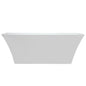 Vinter 59 in White Freestanding Acrylic Flatbottom Soaking Bathtub