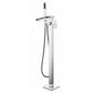 Cascata Single Handle Freestanding Floor Mount Tub Faucet Bathtub Filler with Hand Shower
