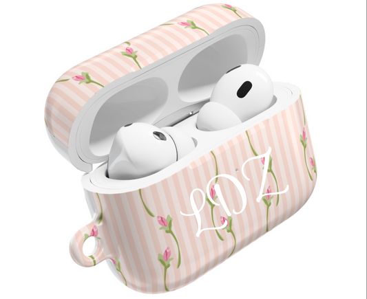 Customizable: Chic Floral AirPod Cases, Cute Earbud Covers, Gift for Music Lovers, Trendy Tech Accessories, Mother's Day Gift, Spring Style