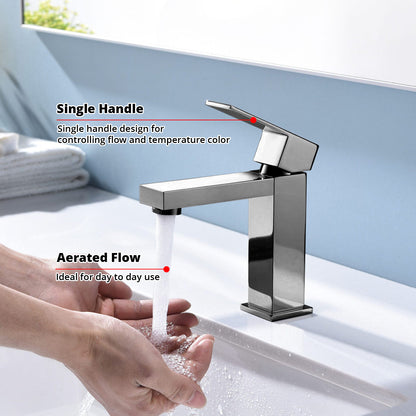 Monte Single Hole Stainless Steel Bathroom Faucet