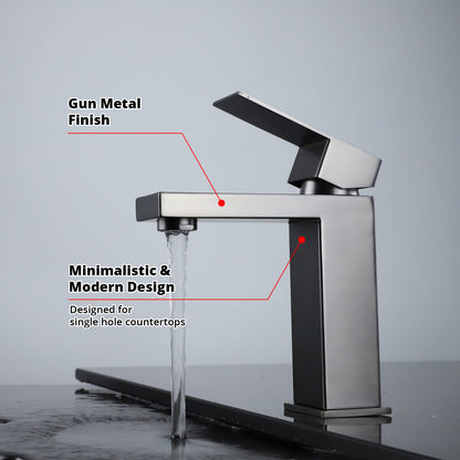 Monte Single Hole Stainless Steel Bathroom Faucet