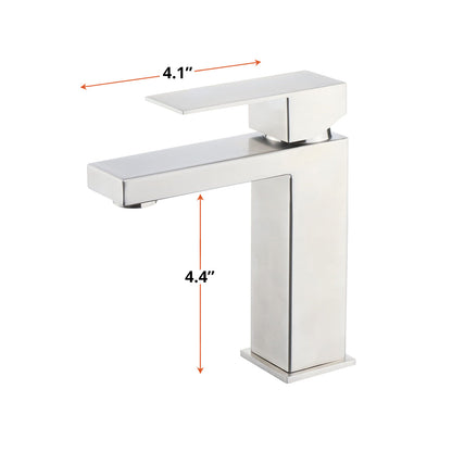 Monte Single Hole Stainless Steel Bathroom Faucet