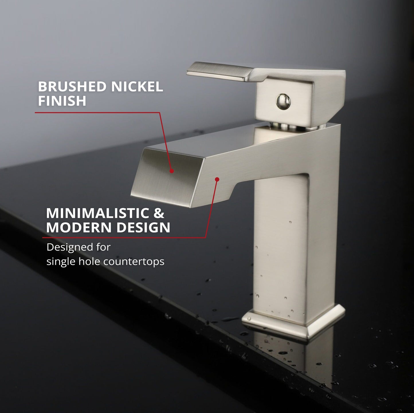 Labaro Single Hole Brass Bathroom Faucet