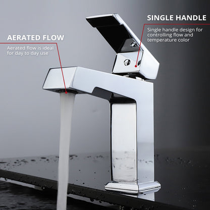Labaro Single Hole Brass Bathroom Faucet