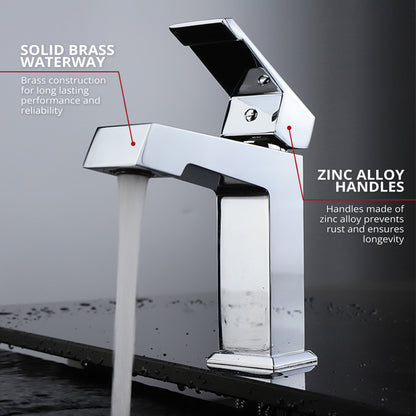 Labaro Single Hole Brass Bathroom Faucet
