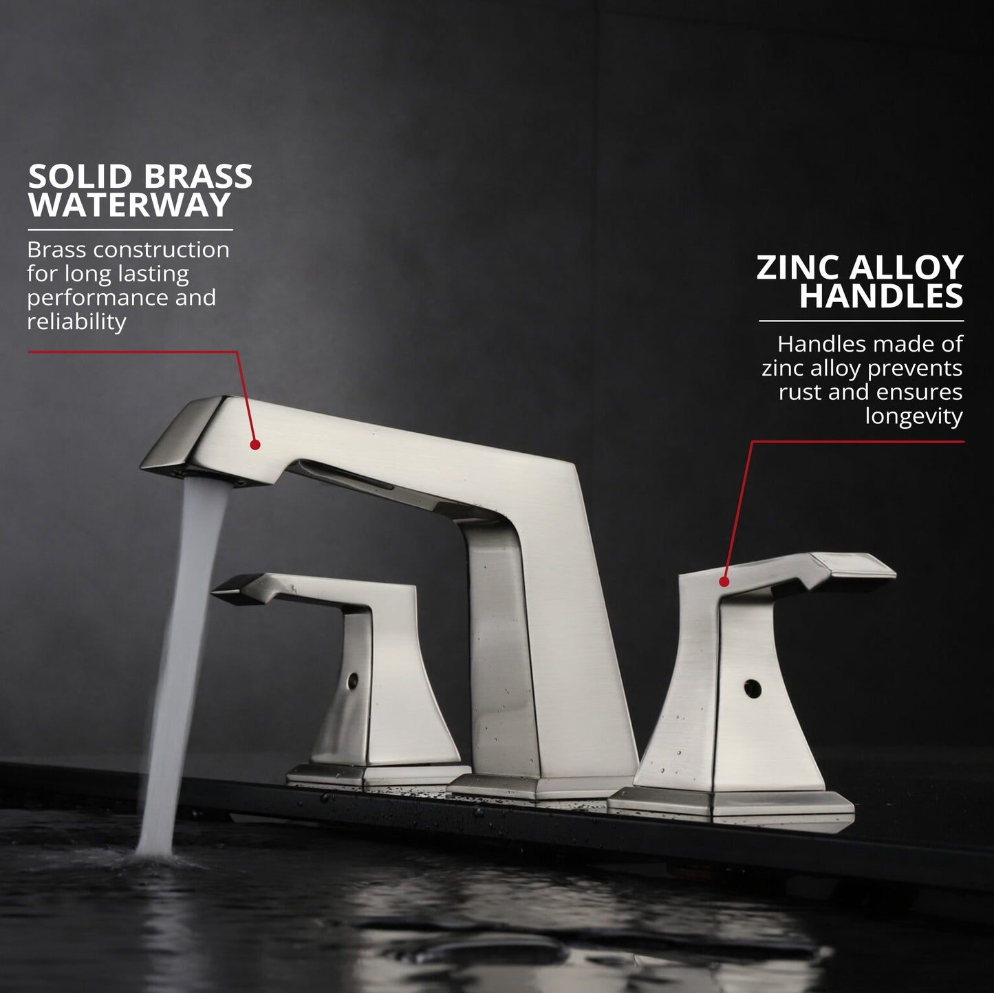Balduina 8 in. Widespread 3-Hole Brass Bathroom Faucet