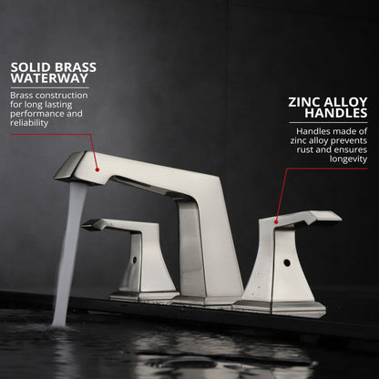 Balduina 8 in. Widespread 3-Hole Brass Bathroom Faucet