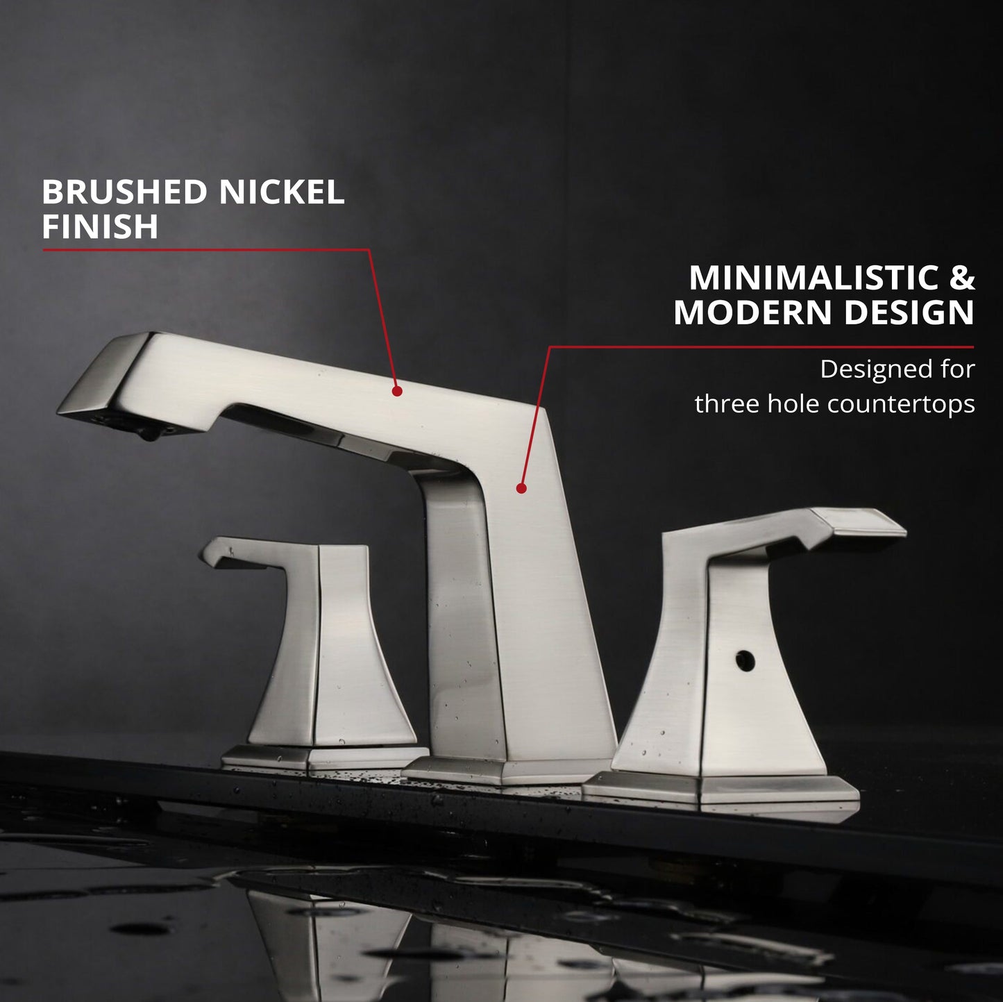 Balduina 8 in. Widespread 3-Hole Brass Bathroom Faucet