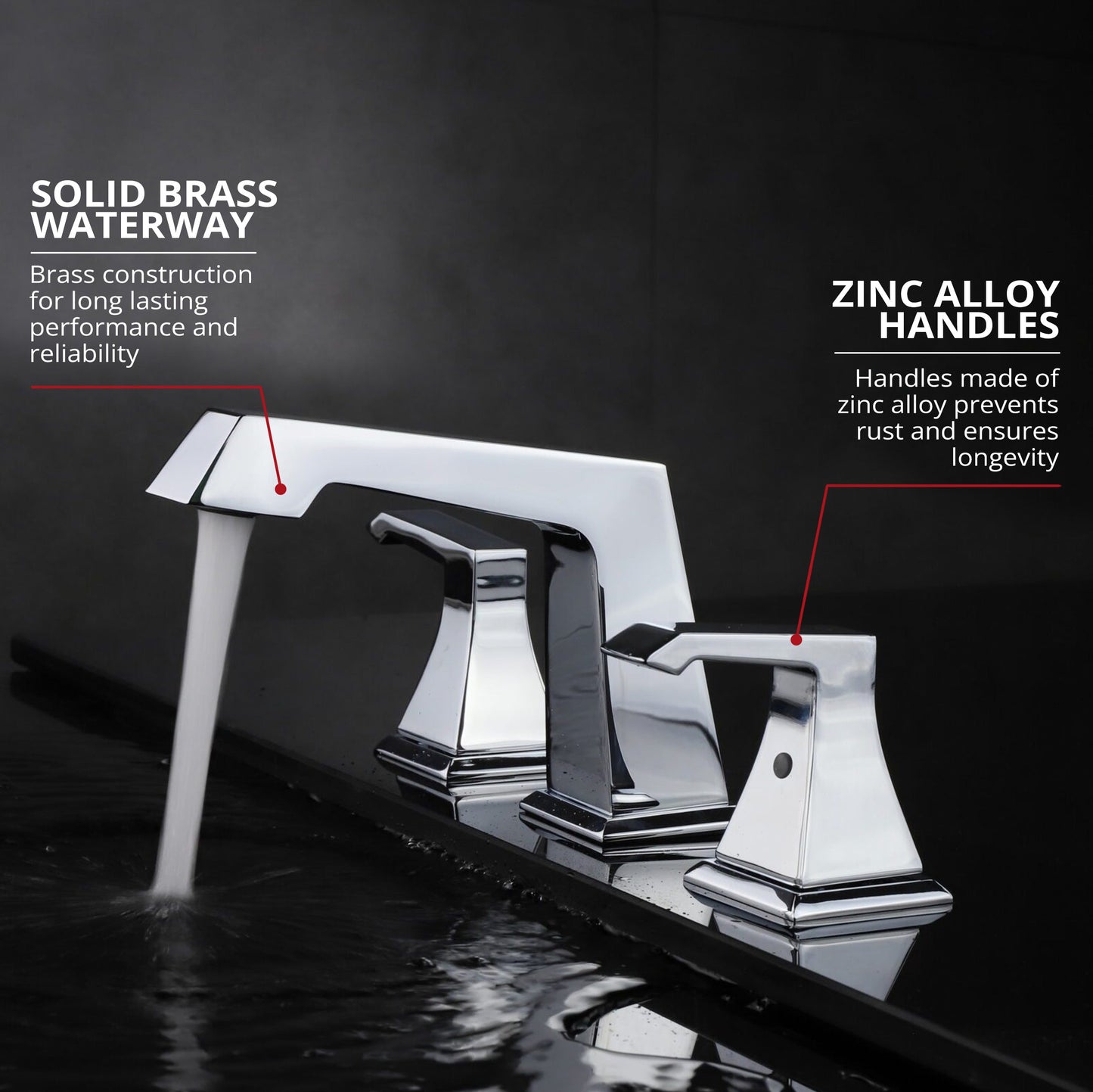 Balduina 8 in. Widespread 3-Hole Brass Bathroom Faucet