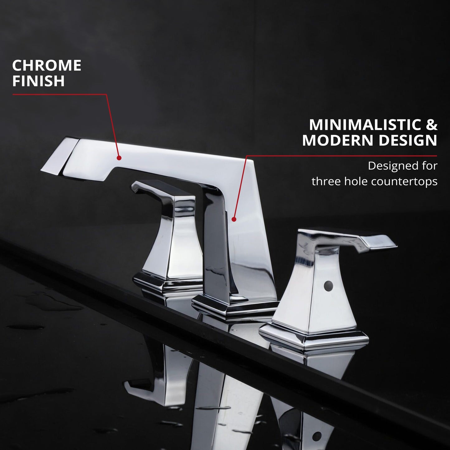 Balduina 8 in. Widespread 3-Hole Brass Bathroom Faucet