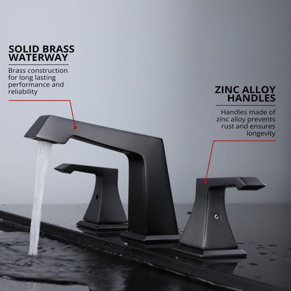 Balduina 8 in. Widespread 3-Hole Brass Bathroom Faucet