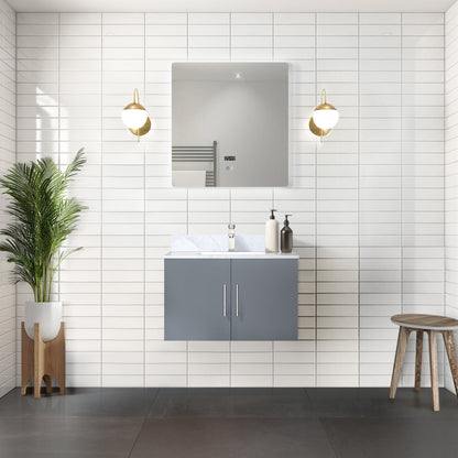 Geneva 30 in. W x 22 in. D Dark Grey Bath Vanity