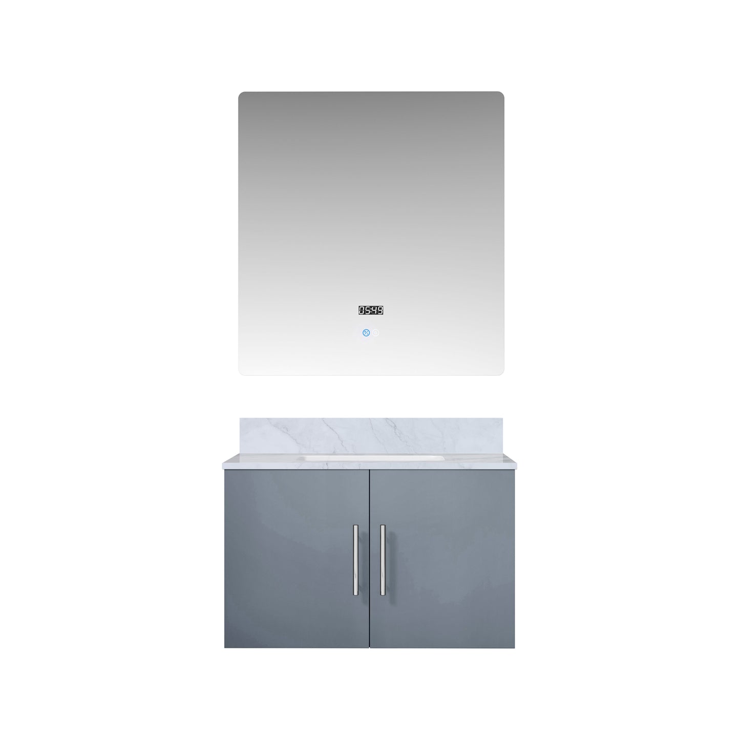 Geneva 30 in. W x 22 in. D Dark Grey Bath Vanity