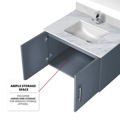 Geneva 30 in. W x 22 in. D Dark Grey Bath Vanity