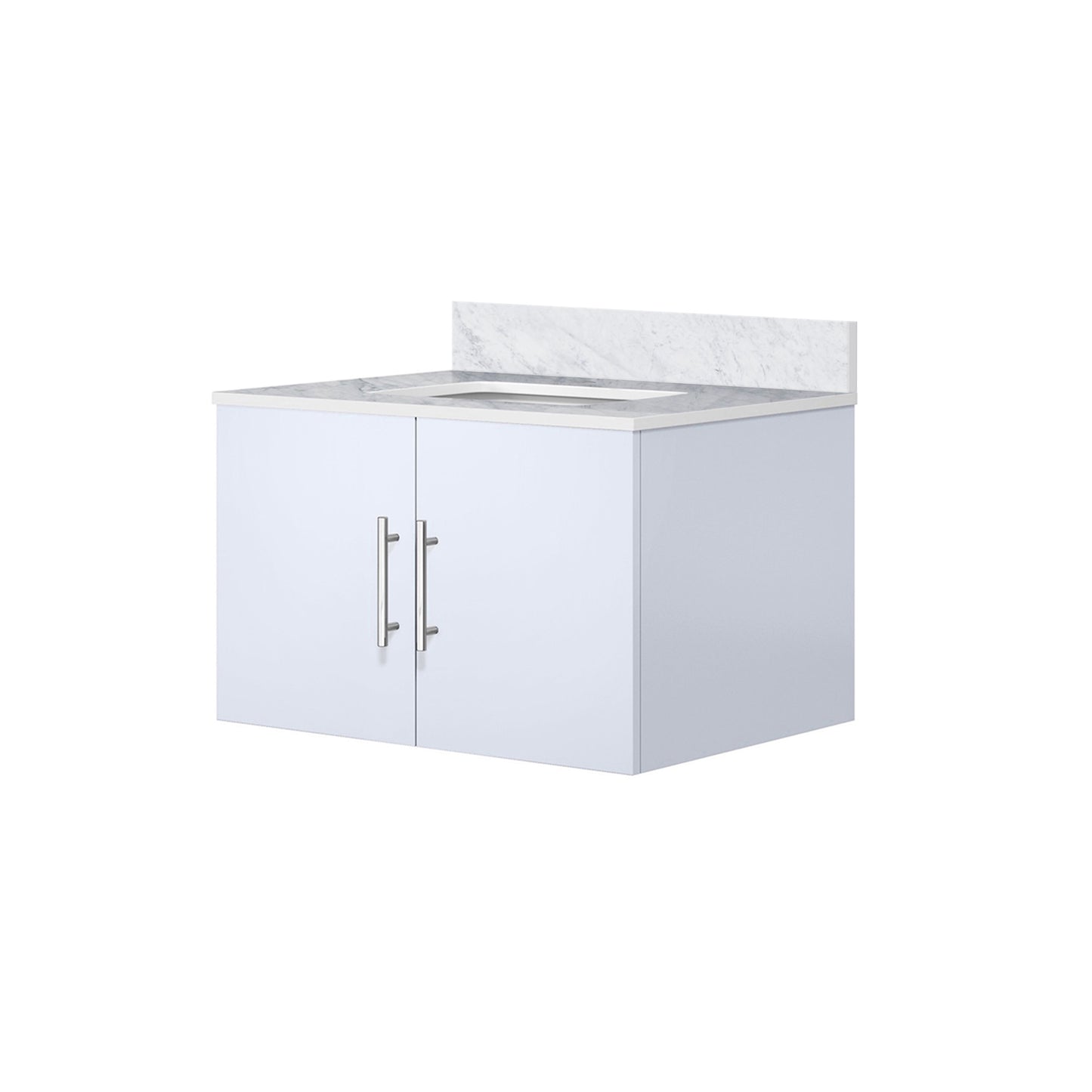 Geneva 30 in. W x 22 in. D Glossy White Bath Vanity