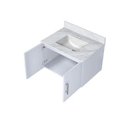 Geneva 30 in. W x 22 in. D Glossy White Bath Vanity