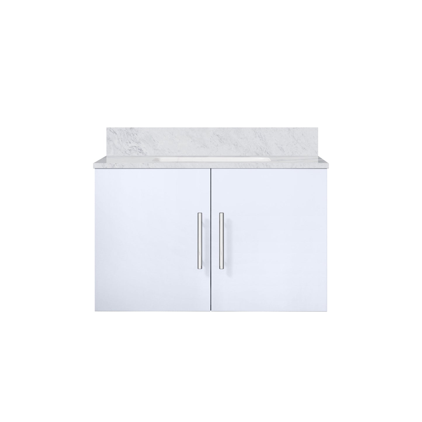 Geneva 30 in. W x 22 in. D Glossy White Bath Vanity