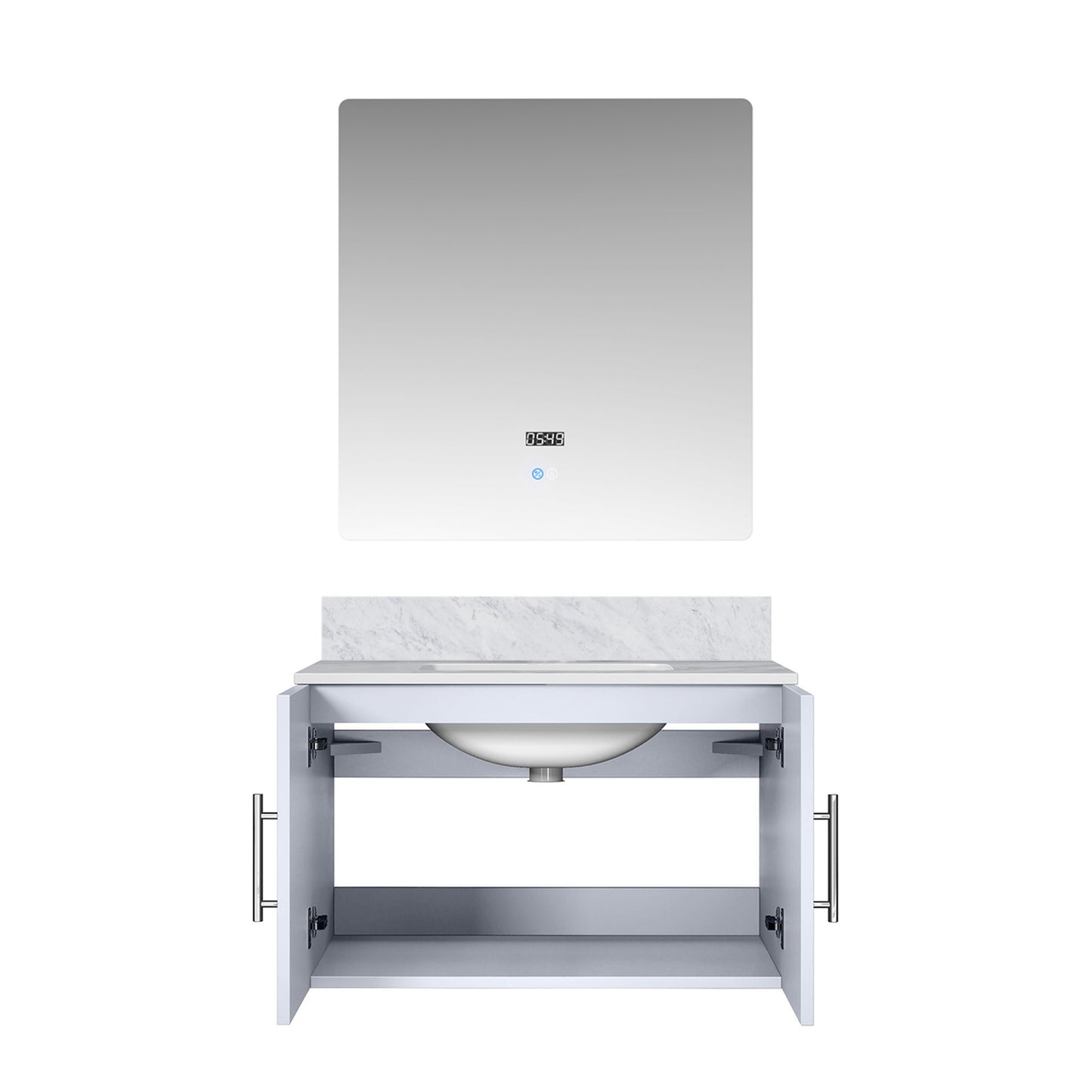 Geneva 30 in. W x 22 in. D Glossy White Bath Vanity