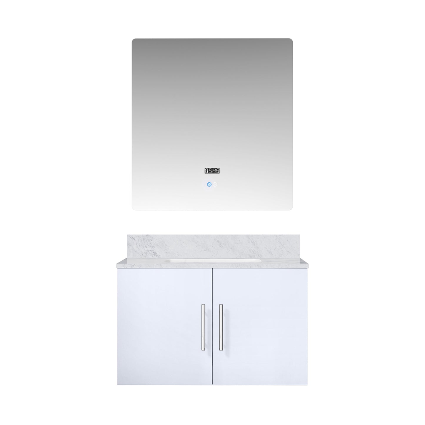 Geneva 30 in. W x 22 in. D Glossy White Bath Vanity
