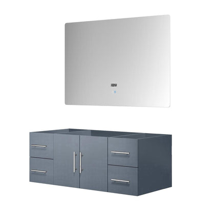 Geneva 48 in. W x 22 in. D Dark Grey Bath Vanity