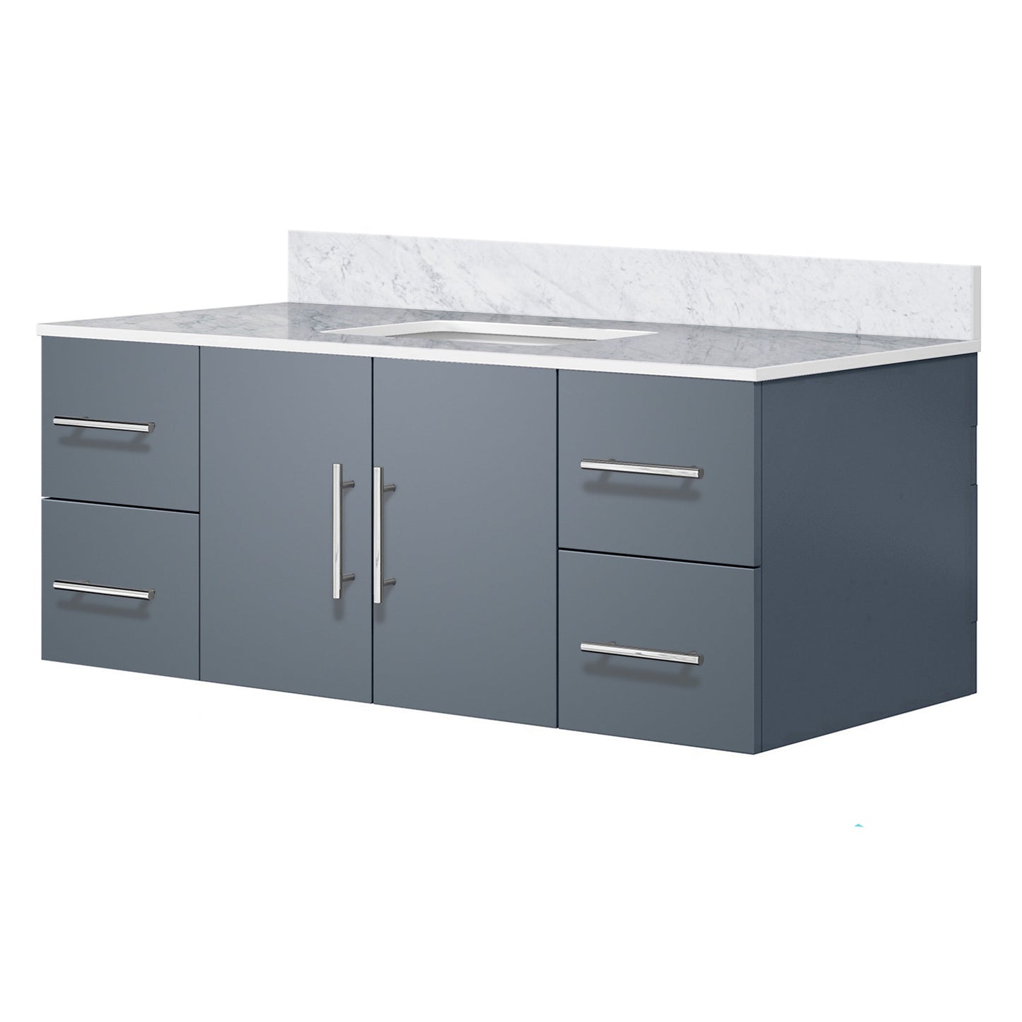 Geneva 48 in. W x 22 in. D Dark Grey Bath Vanity