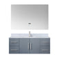 Geneva 48 in. W x 22 in. D Dark Grey Bath Vanity