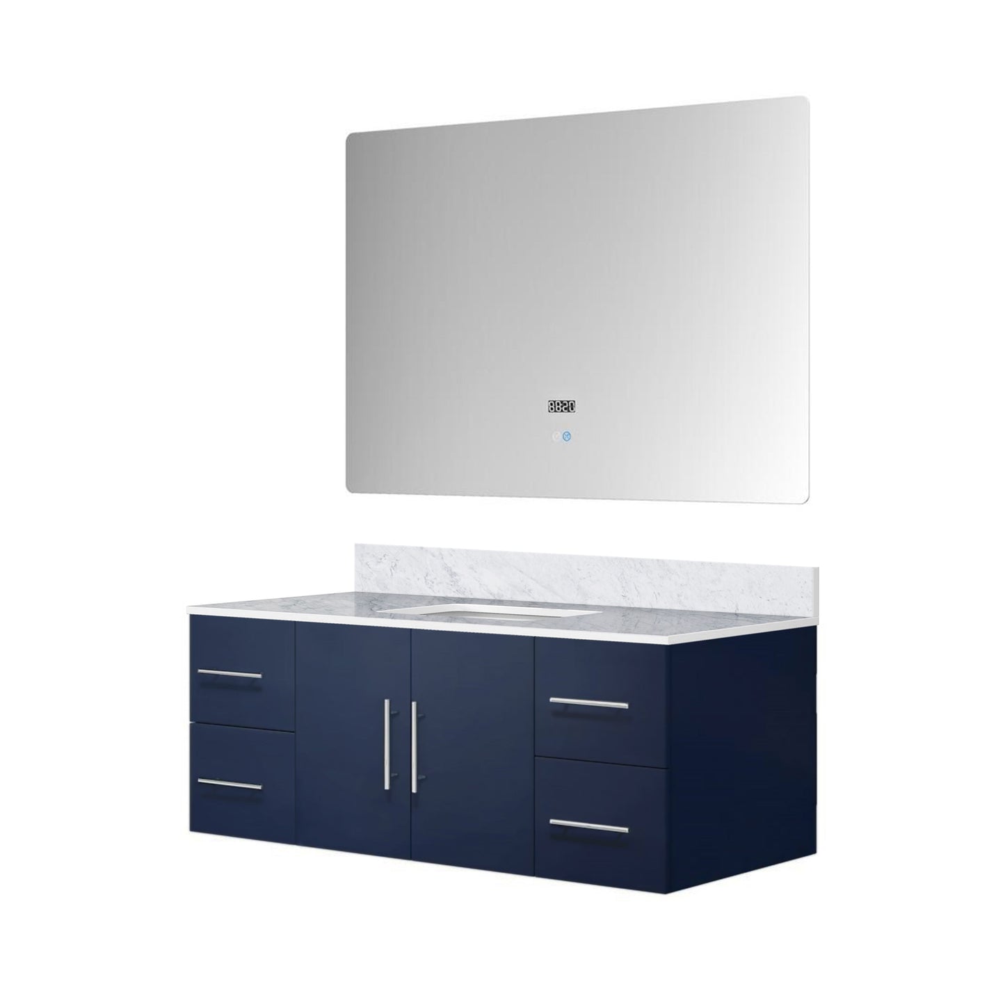 Geneva 48 in. W x 22 in. D Navy Blue Bath Vanity