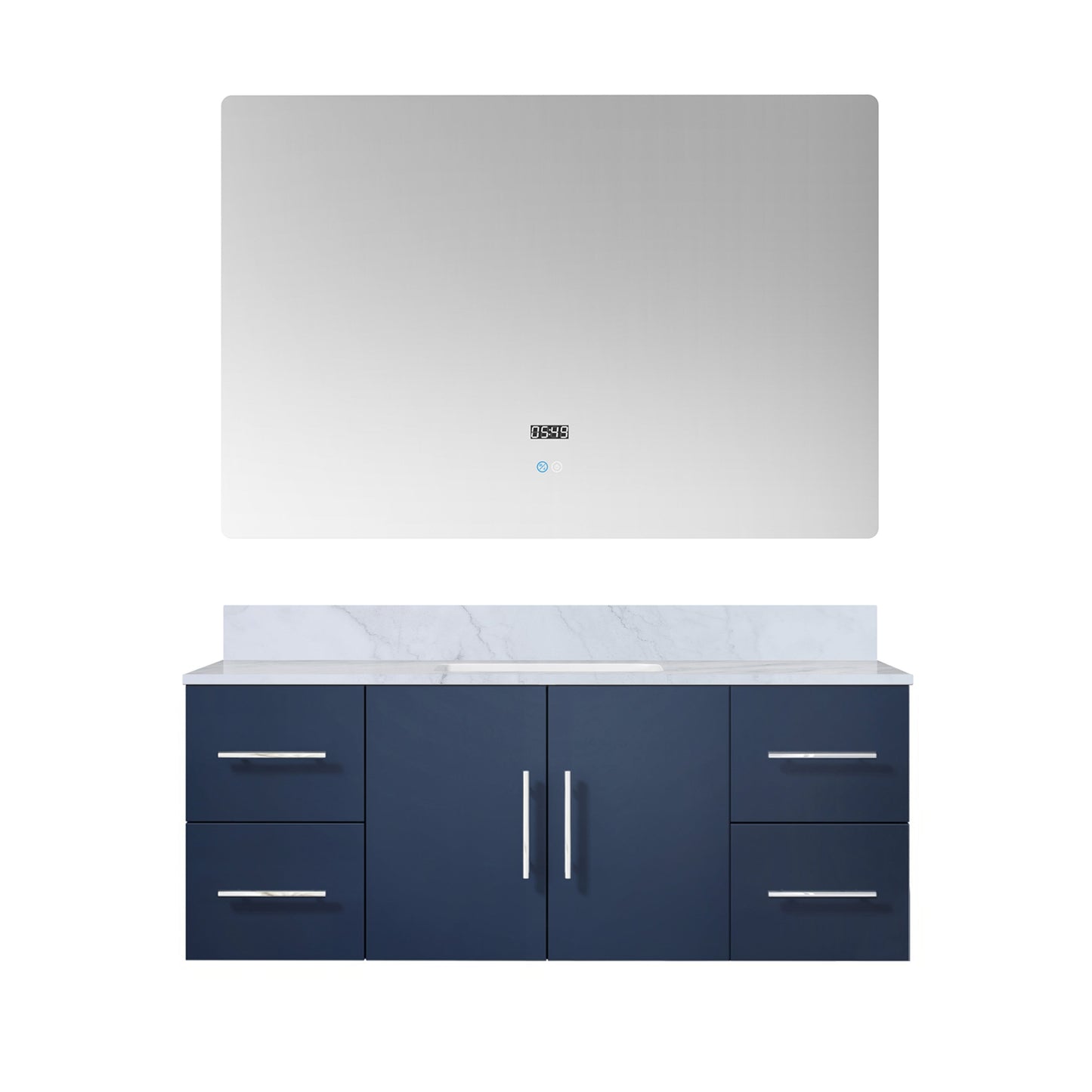 Geneva 48 in. W x 22 in. D Navy Blue Bath Vanity