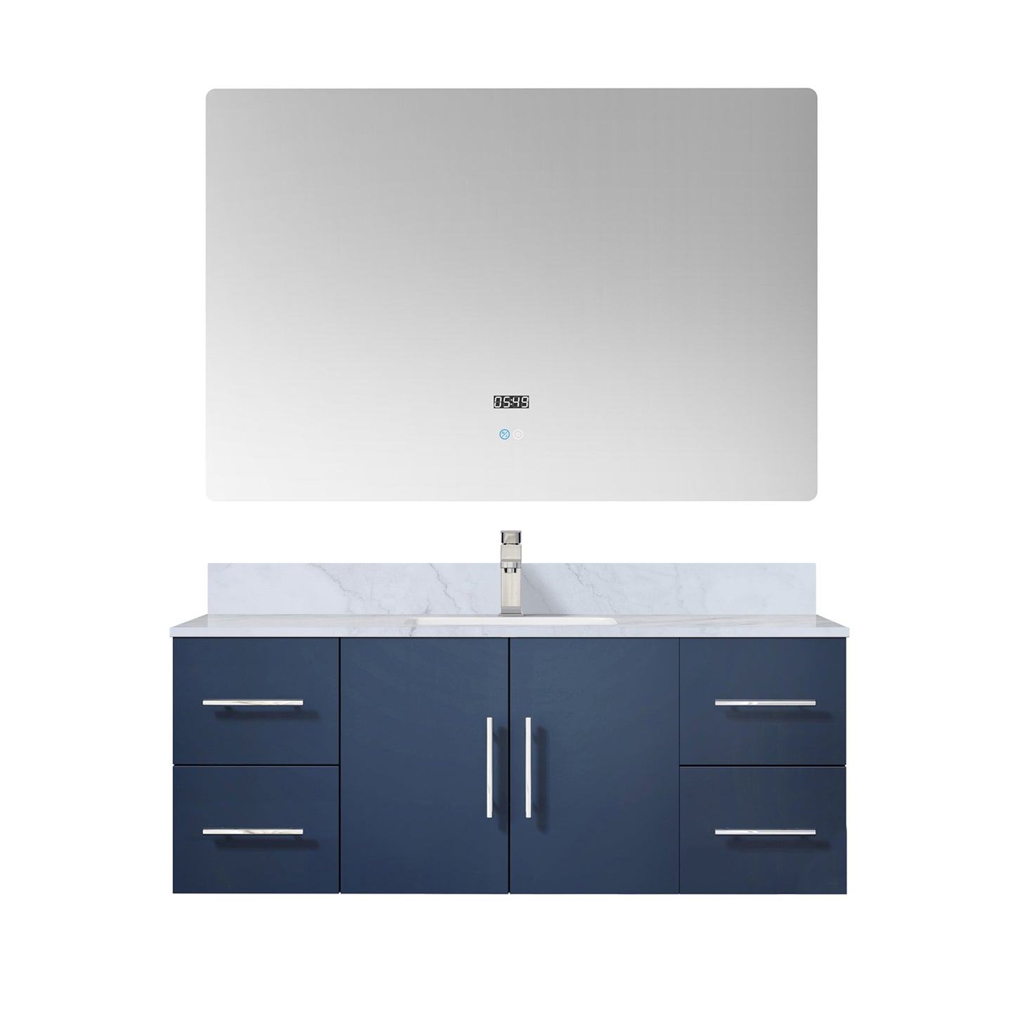 Geneva 48 in. W x 22 in. D Navy Blue Bath Vanity