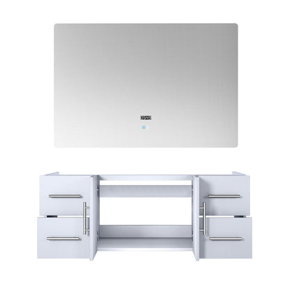 Geneva 48 in. W x 22 in. D Glossy White Bath Vanity